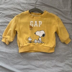 GAP Kids Yellow Snoopy Sweatshirt